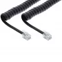 InLine telefoonspiraalkabel RJ10 4P4C zwart 4m