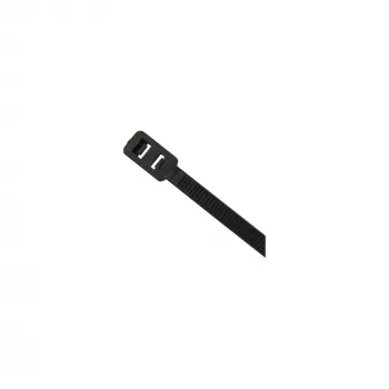 InLine monteerbare dubbelkop-kabelbinder 300 mm x 4,8 mm, nylon, zwart, 100 stuks