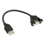 InLine USB 2.0-adapterkabel Type-A bus / chassis-aansluiting Type-A, 0,2 m