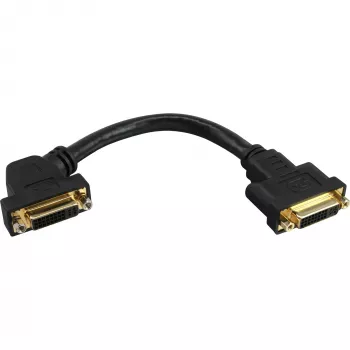InLine DVI-I adapterkabel 24+5 DVI-bus / bus met flens 0,2 m