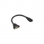 InLine HDMI-adapterkabel TypeA bus/bus met flens verguld 4K2K, 0,2 m