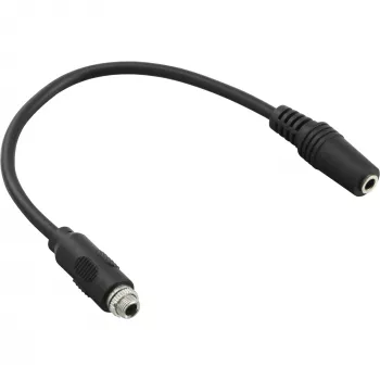 InLine audio-adapterkabel, 3,5-mm-stereobus naar bus, met één mantel, 0,2 m