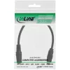 InLine audio-adapterkabel, 3,5-mm-stereobus naar bus, met één mantel, 0,2 m