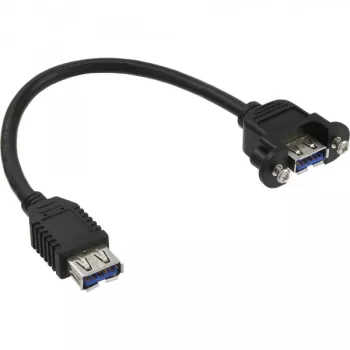 InLine USB 3.0-adapterkabel Type-A bus / chassis-stekker Type-A, 0,20m