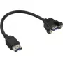InLine USB 3.0-adapterkabel Type-A bus / chassis-stekker Type-A, 0,20m