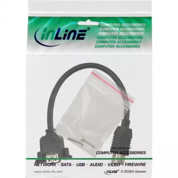 InLine USB 3.0-adapterkabel Type-A bus / chassis-stekker Type-A, 0,20m