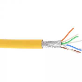 InLine patchkabel S/FTP PiMF Cat.6A halogeenvrij 500MHz geel 100m