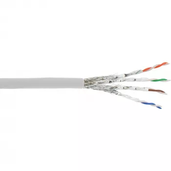InLine patchkabel S/FTP PiMF Cat.6A halogeenvrij 500 MHz wit 100 m