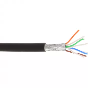 InLine patchkabel S/FTP PiMF Cat.6A halogeenvrij 500MHz zwart 100m