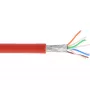 InLine patchkabel S/FTP PiMF Cat.6A halogeenvrij 500MHz rood 100m