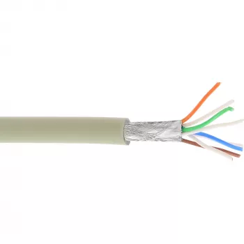 InLine patchkabel S/FTP PiMF Cat.6A halogeenvrij 500MHz grijs 100m