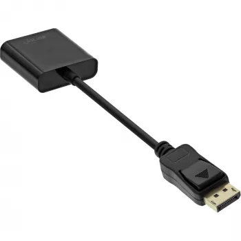 InLine Basic DisplayPort-adapterkabel, DP-stekker / VGA-bus zwart 0,15 m