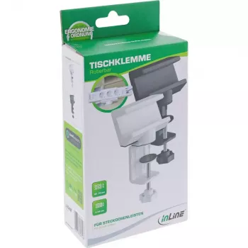 Stekkerdooshouder InLine 23193B draaibare schroefklemhouder zwart