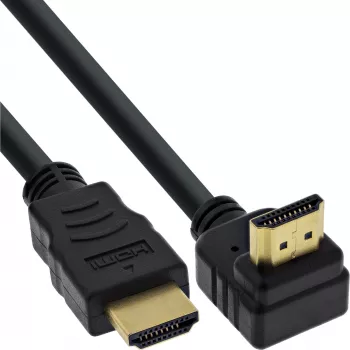 InLine High Speed HDMI-kabel met Ethernet, haaks, 5m