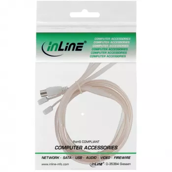 InLine dipoolantenne voor FM IEC-aansluiting 75 Ohm 46230 InLine