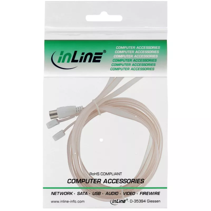 InLine dipoolantenne voor FM IEC-aansluiting 75 Ohm 46230 InLine