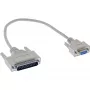 InLine seriële kabel, DB9F naar DB25M, dichtgegoten stekkers, beige, 0,33 m