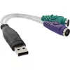 InLine USB-naar-PS/2-converter USB Type-A stekker / 2x PS/2 bus
