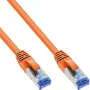InLine Patchkabel S/FTP PiMF Cat.6A halogeenvrij 500MHz oranje 0,3m