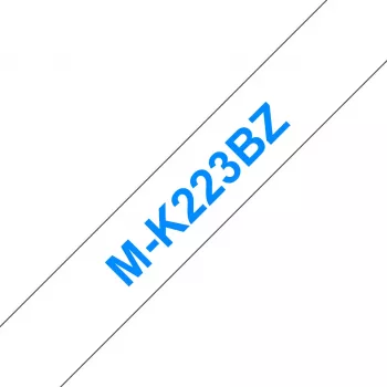 Labelband M Brother MK223BZ blauw op wit 9 mm