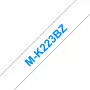 Labelband M Brother MK223BZ blauw op wit 9 mm