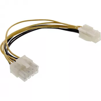 InLine moederbord stroomadapter 12V ATX1.3 4-polig bus / ATX2.0 8 pin stekker