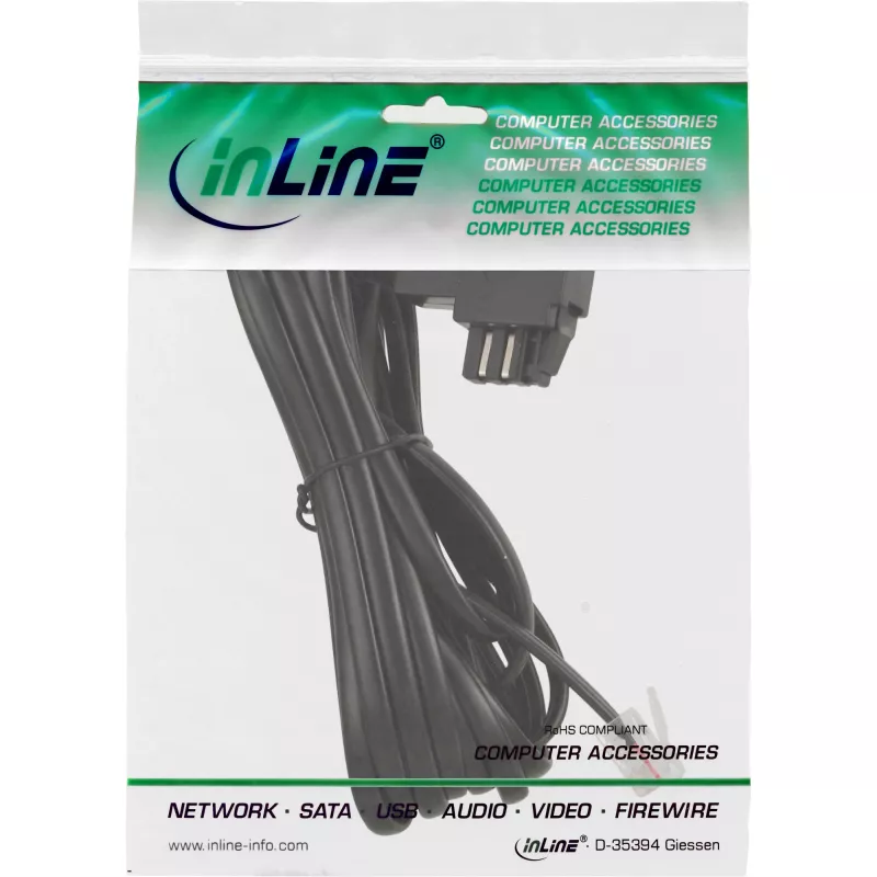InLine TAE-N-kabel TAE-N / RJ11-adapter 6P2C doorverbonden 6 m