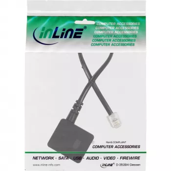 TAE-adapterkabel RJ11 6P4C stekker naar TAE-N bus InLine 69946