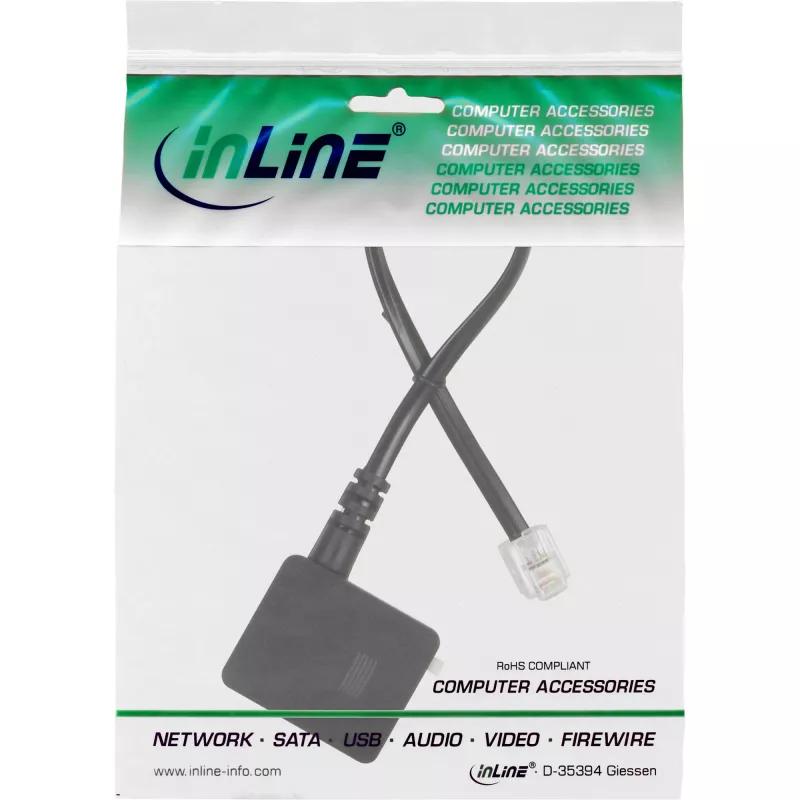 TAE-adapterkabel RJ11 6P4C stekker naar TAE-N bus InLine 69946