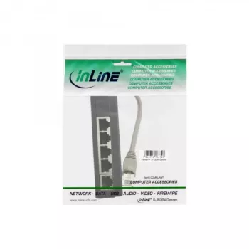 InLine ISDN-splitter 5x RJ45-bus 15 cm kabel met afsluitweerstanden
