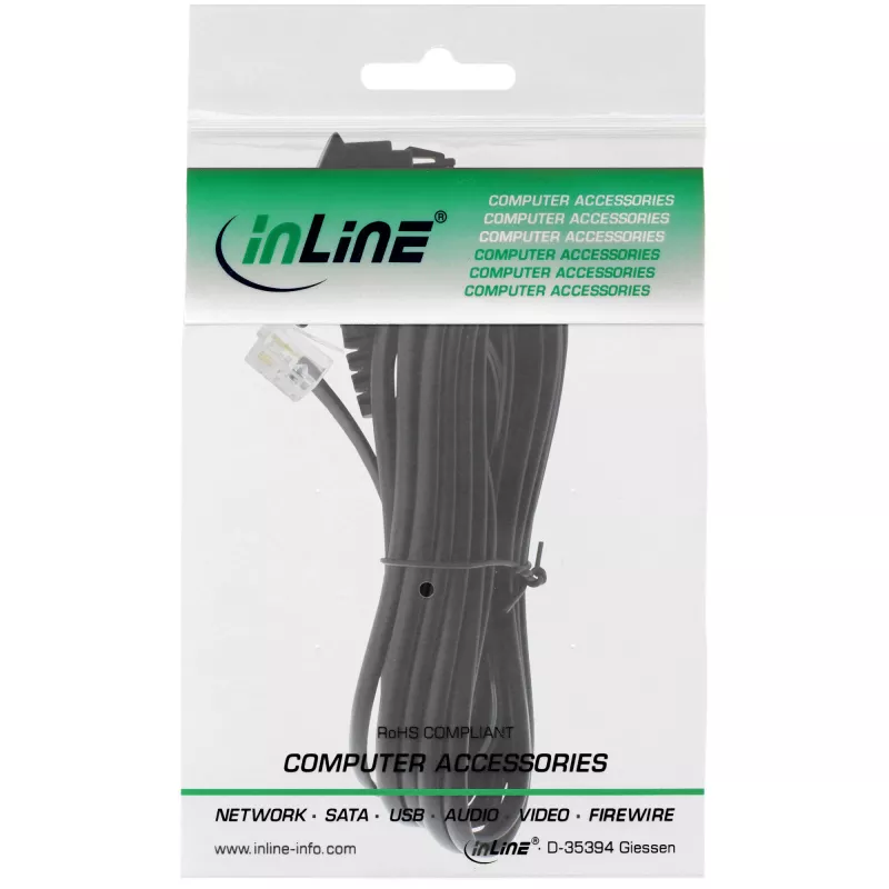 InLine TAE-F-kabel voor Telekom/Siemens TAE-F / RJ11 6P4C M/M, 3 m