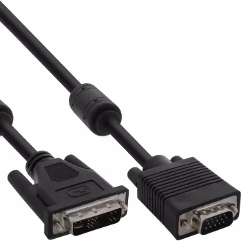 InLine DVI-A-kabel 12+5 stekker / 15-pins HD VGA stekker 3 m