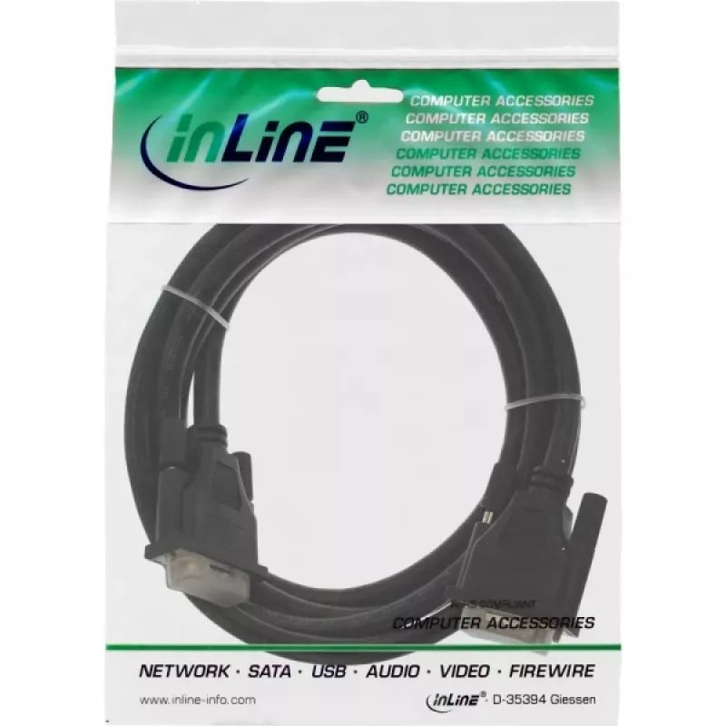 InLine DVI-D-kabel, 24+1 stekker/stekker, Dual Link, 2 m