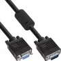 InLine S-VGA-verlengkabel 15HD stekker/bus zwart 1 m