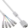 InLine VGA BNC-kabel 5x BNC / HD 15 stekker 5 m