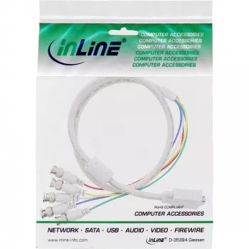 InLine VGA BNC-kabel 5x BNC / HD 15 stekker 5 m
