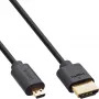 InLine slanke Ultra High Speed HDMI-kabel AM/DM 8K4K verguld zwart 2m