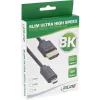InLine Slim Ultra High Speed HDMI-kabel AM/DM 8K4K verguld zwart 1m