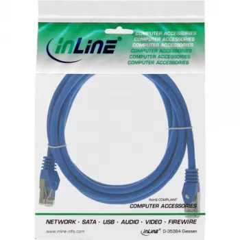 InLine patchkabel F/UTP Cat.5e blauw 0,3 m