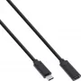 InLine USB 3.2 Gen.1x2 verlengkabel, USB-C stekker/bus, zwart, 1,5m