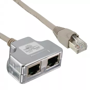 InLine Cat.5e splitter twee verschillende verbindingen via één RJ45 8P8C patchkabel