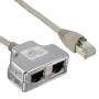 InLine Cat.5e splitter twee verschillende verbindingen via één RJ45 8P8C patchkabel