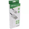 InLine USB 2.0-kabel, USB-C stekker / USB-A stekker, zwart/alu, flexibel, 2m