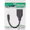 InLine adapterkabel Mini DP stekker naar DisplayPort bus, 4K2K, zwart, 0,15m