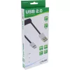 InLine USB 2.0 spiraalkabel, USB-C stekker / USB-A stekker, zwart/alu, flexibel, 0,5 m