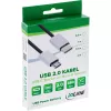 InLine USB 2.0 kabel, USB-C stekker / Micro-B stekker, zwart/alu, flexibel, 0,5m