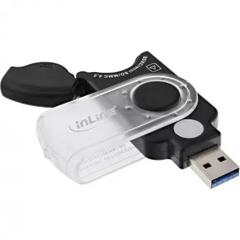 InLine mobiele kaartlezer USB 3.0, voor SD/SDHC/SDXC, microSD