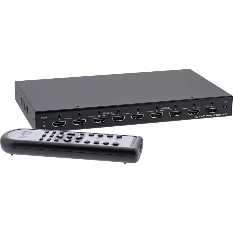 InLine HDMI-videowall-controller 1 naar 9, Full-HD