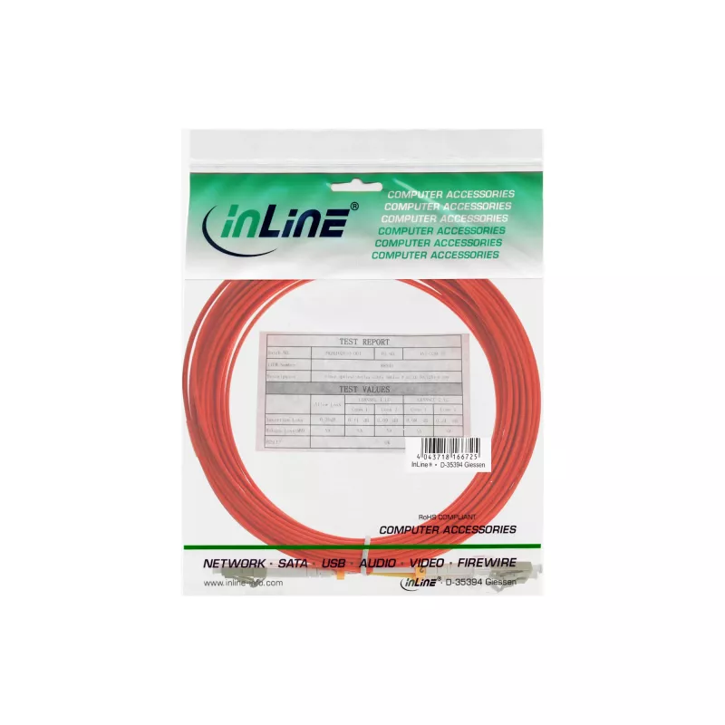 InLine fiber optical duplex-kabel LC/LC 62.5/125µm OM1 0.5m