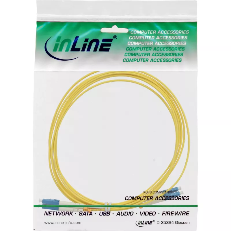 InLine fiber optische duplexkabel LC/LC 9/125µm OS2 10m